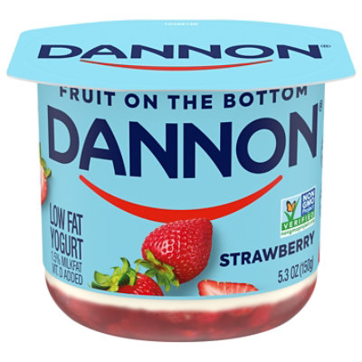 Dannon Fruit on the Bottom Strawberry Low Fat Yogurt 5.3 Oz - Image 3