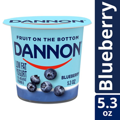 Dannon Fruit on the Bottom Blueberry Low Fat Yogurt 5.3 Oz - Image 2