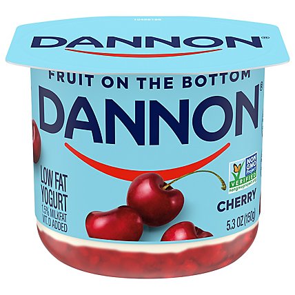 Dannon Fruit on the Bottom Cherry Low Fat Yogurt - 5.3 Oz - Image 1