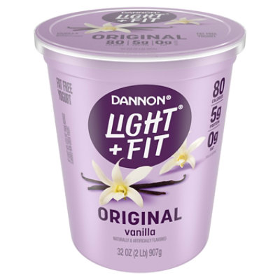 Light + Fit Nonfat Gluten-Free Vanilla Yogurt - 32 Oz - Image 1