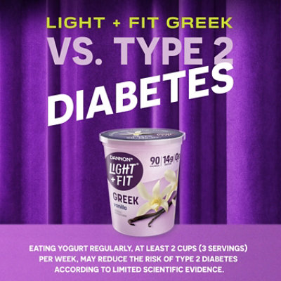 Light + Fit Nonfat Gluten-Free Vanilla Yogurt - 32 Oz - Image 2