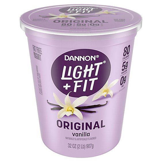 Dannon Light + Fit Vanilla Non Fat Gluten Free Yogurt - 32Oz