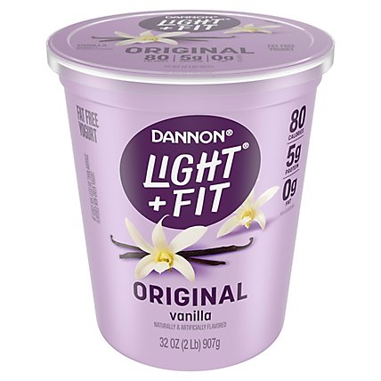 Dannon Light + Fit Vanilla Non Fat Gluten Free Yogurt - 32Oz - Image 1