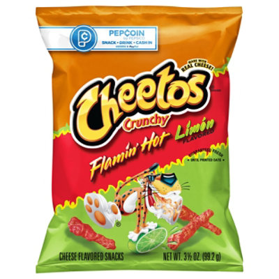 CHEETOS Snacks Cheese Flavored Flamin Hot Limon - 3.5 Oz