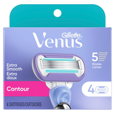 Gillette Venus Deluxe Smooth Swirl Womens Razor Blade Refills - 4 Count - Image 8