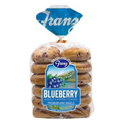 Franz Bagels Premium Mini Blueberry 12 Count - 16 Oz - Image 1