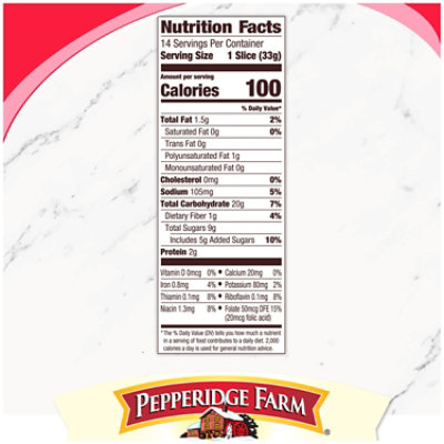 Pepperidge Farm Swirl Strawberry Flavored Swirl Bread - 14 Oz - Image 3