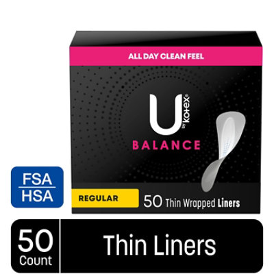 U by Kotex Balance Daily Wrapped Light Absorbency Regular Length Panty Liners - 50 Count - Image 2