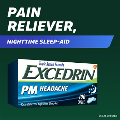 Excedrin PM Headache Caplets Pain Reliever - 24 Count - Image 2