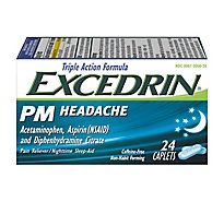 Excedrin PM Headache Caplets Pain Reliever - 24 Count