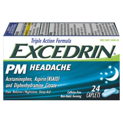  Excedrin PM Headache Caplets Pain Reliever - 24 Count 