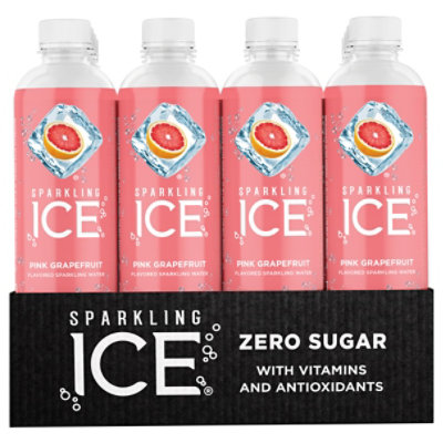 Sparkling Ice Pink Grapefruit Sparkling Water 12-17 fl. oz. Bottles - Image 3