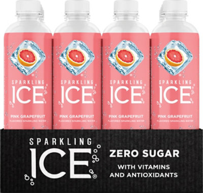 Sparkling Ice Pink Grapefruit Sparkling Water 12-17 fl. oz. Bottles - Image 2