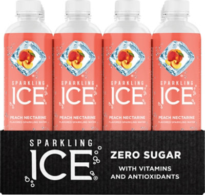 Sparkling Ice Peach Nectarine Sparkling Spring Water 12-17 fl. oz. Bottles - Image 2