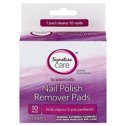 Signature Care Nail Polish Remover Pads With Vitamin E & Panthenol - 10 Count - Image 3