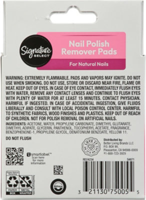 Signature Select/Care Nail Polish Remover Pads With Vitamin E & Panthenol - 10 Count - Image 4