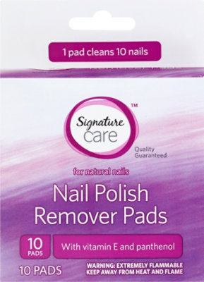 Signature Select/Care Nail Polish Remover Pads With Vitamin E & Panthenol - 10 Count - Image 2