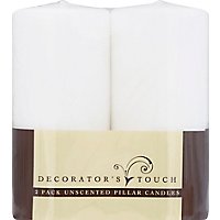 Decorators Touch Unscented Pillers Candles - Each - Image 2