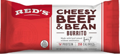 Reds All Natural Burrito Spicy Chipotle Beef And Bean - 5 Oz