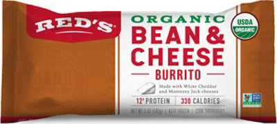 Reds All Natural Burrito Bean And Cheese - 5 Oz - Image 2