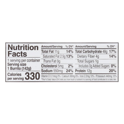Reds All Natural Burrito Bean And Cheese - 5 Oz - Image 3
