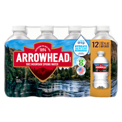 Arrowhead 100% Mountain Spring Water - 12-8 Fl. Oz. - Safeway