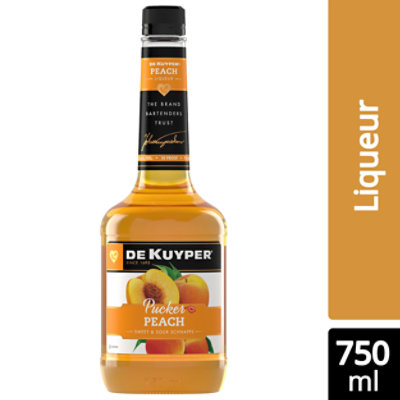 DeKuyper Schnapps Liqueur Peach Pucker 30 Proof - 750 Ml