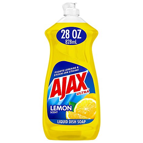 Ajax Ultra Super Degreaser Liquid Dish Soap Lemon - 28 Fl. Oz.