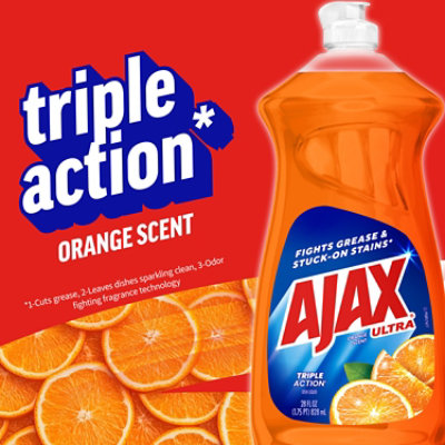Ajax Ultra Triple Action Liquid Dish Soap Orange - 28 Fl. Oz. - Image 1
