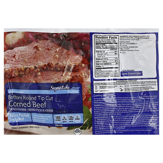 Signature SELECT Beef Corned Beef Round Tips - 3.50 Lb