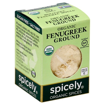 Spicely Organic Spices Fenugreek Ground Ecobox - 0.45 Oz