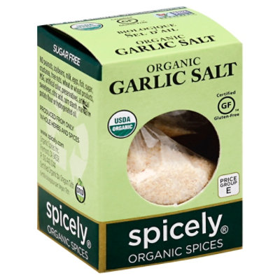 Spicely Organic Spices Garlic Salt Ecobox - 0.8 Oz