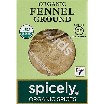 Spicely Organic Spices Fennel Ground Ecobox - 0.5 Oz - Image 2