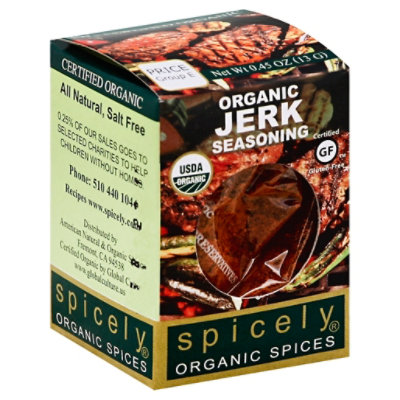 Spicely Organic Spices Seasoning Jerk Ecobox - 0.45 Oz