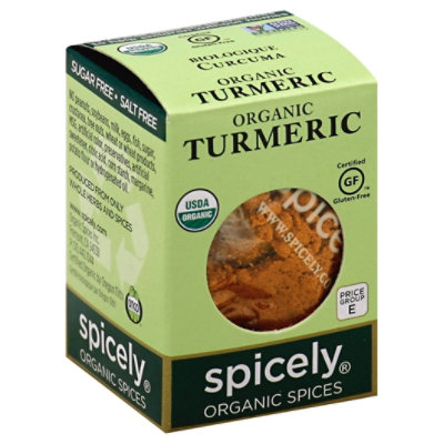 Spicely Organic Spices Turmeric Ecobox - 0.45 Oz - Image 1