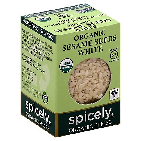 Spicely Organic Spices Sesame Seed White Ecobox - 0.45 Oz