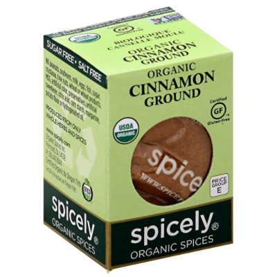 Spicely Organic Spices Cinnamon Ground Ecobox - 0.45 Oz