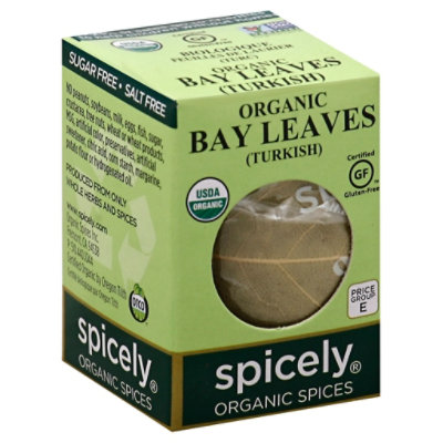 Spicely Organic Spices Gluten Free Turkish Bay Leaves - 0.1 Oz - Image 1