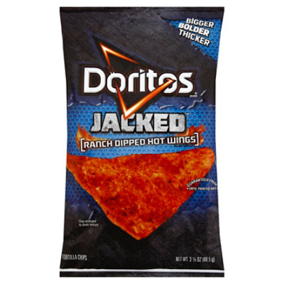 Doritos Tortilla Chips Jacked Ranch Dipped Hot Wings - 3.125 Oz