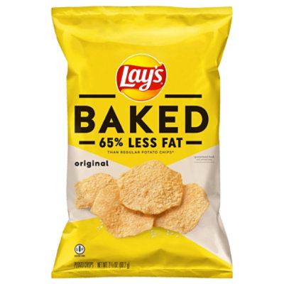 Lays Potato Crisps Oven Baked Less Fat Original - 2.12 Oz