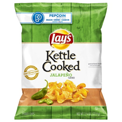 Lays Potato Chips Kettle Cooked Jalapeno - 2.75 Oz