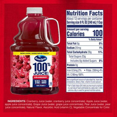 Ocean Spray Cranberry No Sugar Added Juice - 3 Liter - Image 4