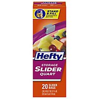 Hefty Storage Slider Bags Quart - 20 Count - Image 2