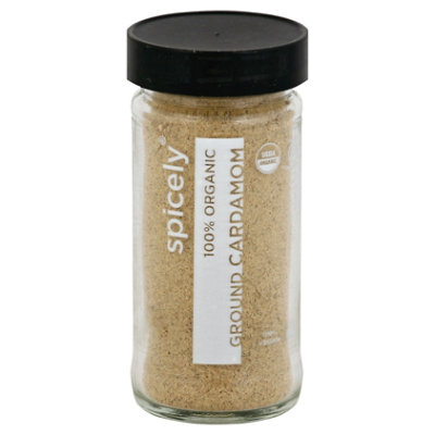 Spicely Organic Spices Cardamom Ground Glass Jar - 2 Oz - Albertsons