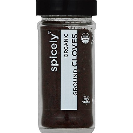 Spicely Organic Spices Cloves Ground Glass Jar - 1.6 Oz - Image 2