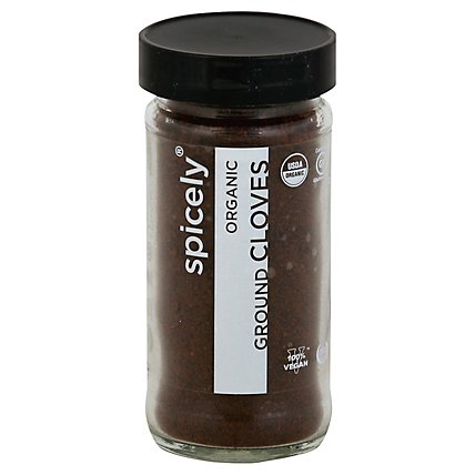 Spicely Organic Spices Cloves Ground Glass Jar - 1.6 Oz - Image 1