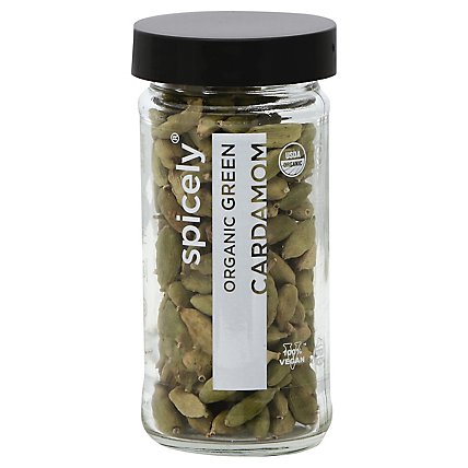 Spicely Organic Spices Cardamom Green Glass Jar - 1.2 Oz - Image 1