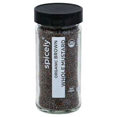 Spicely Organic Vegan Brown Whole Mustard - 2.4 Oz - Image 1