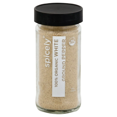 Spicely Organic Vegan White Ground Pepper - 2 Oz - Image 1
