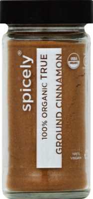 Spicely Organic Spices Cinnamon Ground True Glass Jar - 1.4 Oz - Image 2